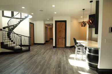 Inspiration for a craftsman basement remodel in Salt Lake City