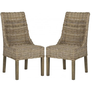 Safavieh Suncoast Arm Chairs, Set of 2, Natural Unfinished