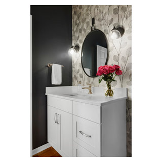 Bold Half Bath - Transitional - Powder Room - Minneapolis - by Crystal ...