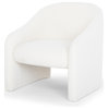 Metro Aksel Accent Chair White Boucle Upholstery