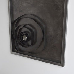Metal artwork with pottery - Mixed Media Art