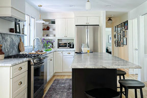Kitchen Renovation with Luxurious White Carrara Marble Countertops