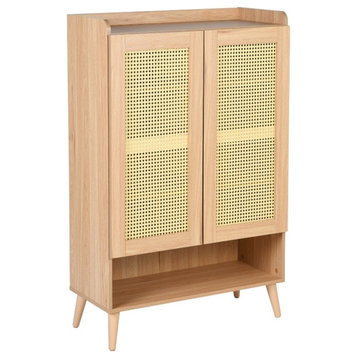 Homycasa 31'' Shoe Storage Cabinet with Adjustable Shelves and 2 Doors