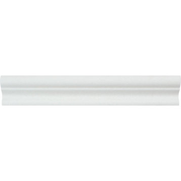 2"x12" Polished Thassos Marble Crown Molding, Set of 50