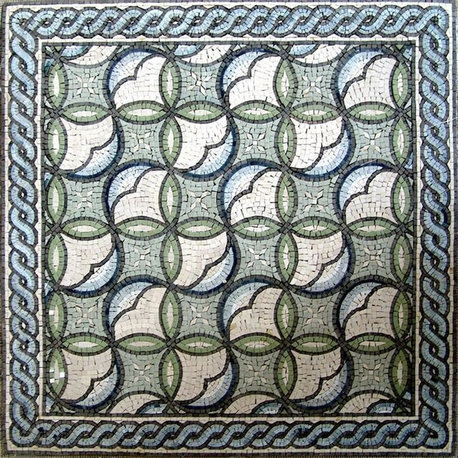 Roman Floral Mosaic, Andrea, 24"x24"