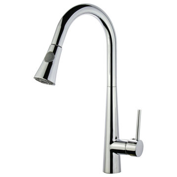 Legion Furniture Kitchen Faucet With Deck Plate In Polished Chrome