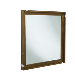 Kallista Bronze Vir Stil by Laura Kirar Mirror, Black Walnut - Bathroom Mirrors