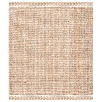 Safavieh Vintage Leather Collection NF809A Rug, Natural, 6' X 6' Square