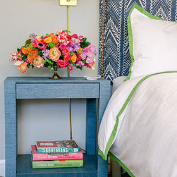 Custom Grasscloth End Tables - Footstools And Ottomans