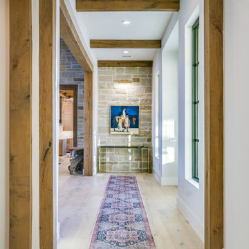 Hill Country Ranch House Entry Hall to Living Area