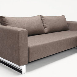 Cassius Sleek Excess Lounger Begum Olive Sofa Bed by Innovation - Sofas