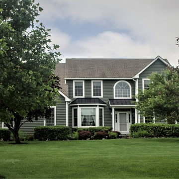 Insulated Vinyl Siding, Marvin Infinity Windows, and Custom Portico Install