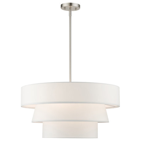 Warrenville 4 Light Chandelier, Brushed Nickel