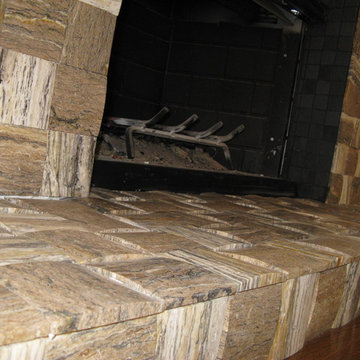 Donna's Cambered Stone Fireplace