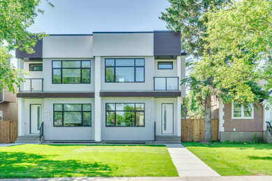 Example of a trendy exterior home design in Calgary
