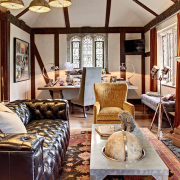 Mansion in May 2012 - Glynallyn - Custom Leather Sofa