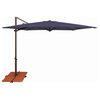 Simply Shade Skye Square Fabric Umbrella with Cross Bar Stand in Bronze/Navy