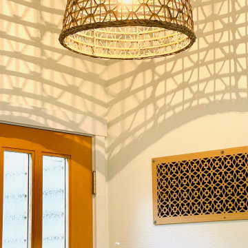 Busy Cooks Maximize Kitchen Function, Display, Light, Storage & Forest Views