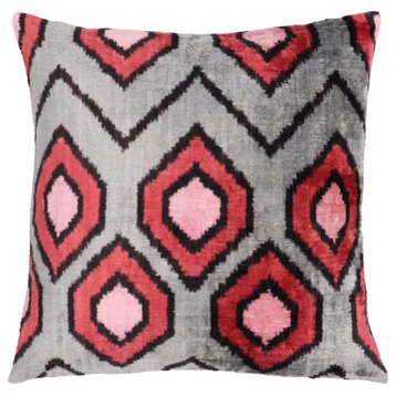 Canvello Handmade Luxury Decorative Gray Pillow Down Filled , 16x16 in