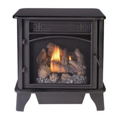 ProCom PCNSD25TA 3-Sided Dual Fuel Black Stove, T-Stat