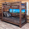 Homestead Collection Twin Over Twin Bunk Bed, Stain/Clear Lacquer Finish