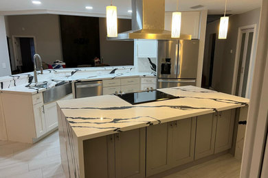 White and Grey modern kitchen
