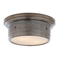 Siena Small Flush Mount, Bronze with White Flat Glass