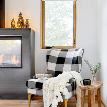 Traditional Holiday Reading Nook styled by Emily Henderson