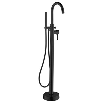 LessCare Floor-Mount Bath-Tub Faucet With Hand Shower