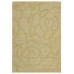 Chandra - Jaipur Transitional Area Rug, Gold, 7'x10' - Update the look of your living room, bedroom or entryway with the Jaipur Transitional Area Rug from Chandra. Each rug from the Jaipur Collection is hand-tufted by skilled artisans and imported from India. Sure to make a charming yet sophisticated statement in your home, the rug features authentic craftsmanship and a 0.75" pile height.
