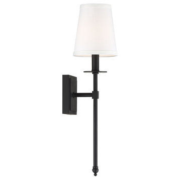 Trade Winds Hamilton 1-Light Wall Sconce in Black