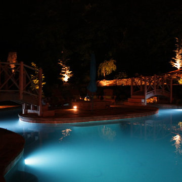 Lazy River Pool and Island Fire Pit