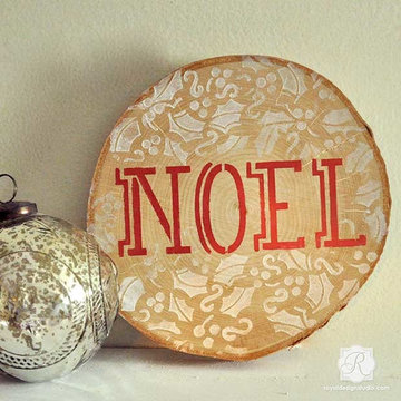 DIY Christmas Decorations & Crafts with Stencils