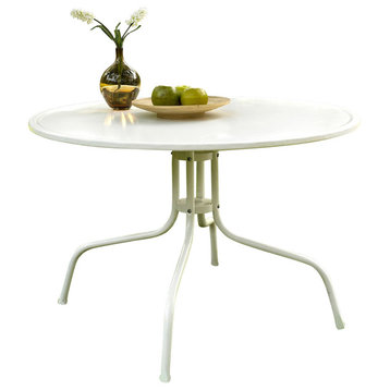 Crosley Furniture Griffith Metal 40 Inch Dining Table in White