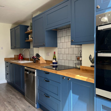 Classic, Timeless Blue Galley Kitchen
