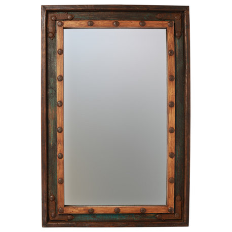 El Paso Vanity Accent Mirror, 23"x35", Turquoise