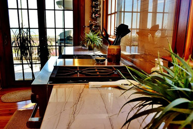 Kitchen - coastal kitchen idea in Charleston
