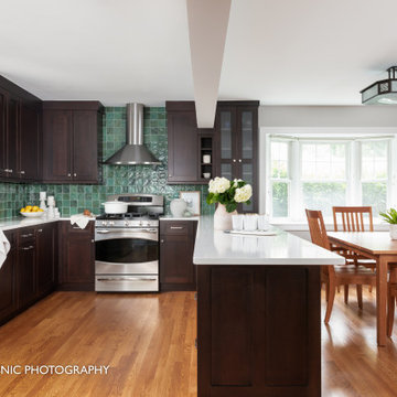 Major Kitchen Remodel with Custom Cabinetry Office Space