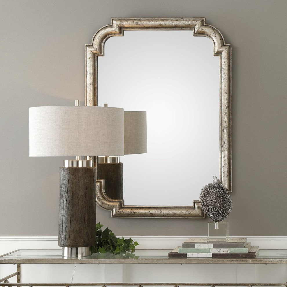 Uttermost Calanna Antique Silver Mirror - Traditional - Wall Mirrors ...