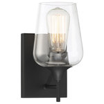 Savoy House - Savoy House 9-4030-1-BK Octave - One Light Wall Sconce - The Octave 1-light sconce from Savoy House has undOctave One Light Wal Black Clear Glass *UL Approved: YES Energy Star Qualified: n/a ADA Certified: n/a  *Number of Lights: Lamp: 1-*Wattage:60w Incandescent bulb(s) *Bulb Included:No *Bulb Type:Incandescent *Finish Type:Black