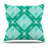 Anneline Sophia "Diamonds Mint" Green Seafoam Outdoor Throw Pillow