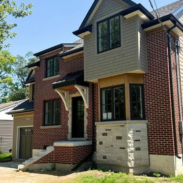 Custom MDF Columns & Window panels, Frieze Boards, and Knotty Cedar Porch