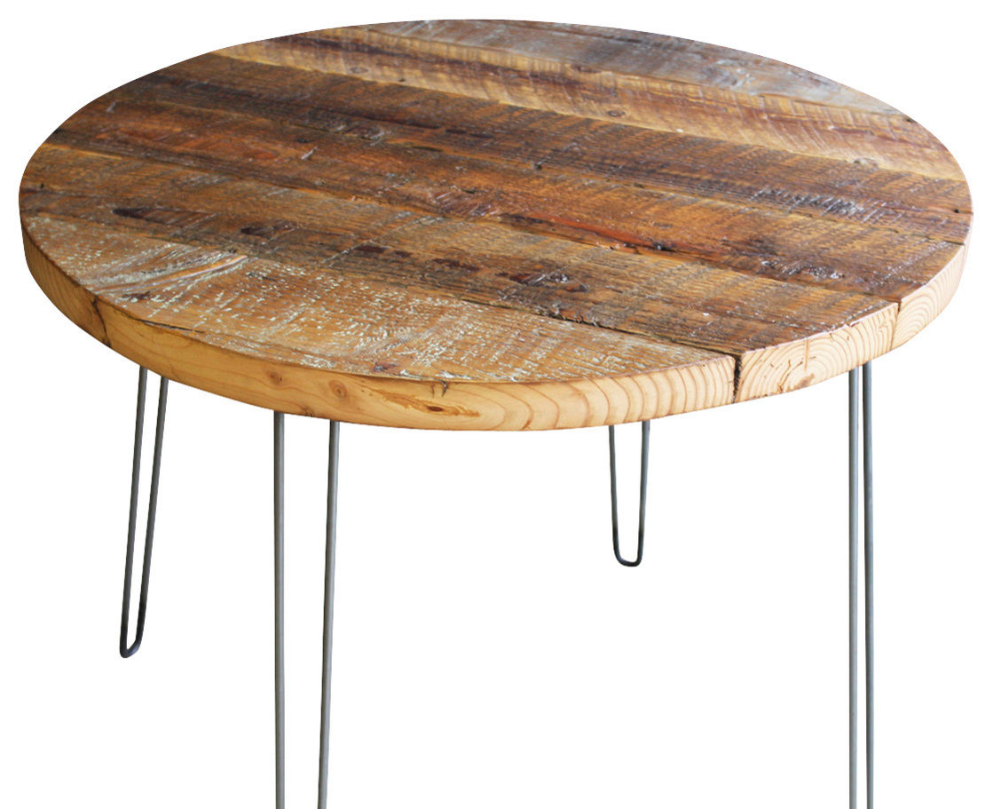 Antique Barnwood Coffee Table With Hairpin Legs