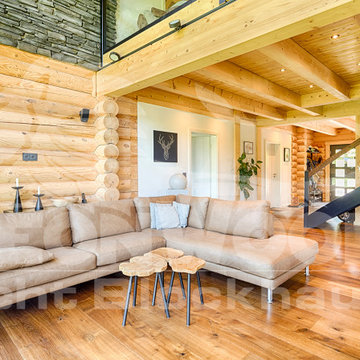 Blockhaus Kodiak Country | offener Wohnbereich