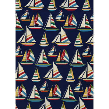 Couristan Outdoor Escape Yachting Navy Rug 5'6"x8'