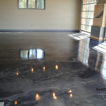 Designer Metallic Epoxy Garage Floor