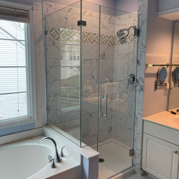 Frameless Shower Enclosures- 90deg with Portals Symphony Handle