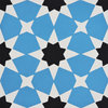 Medina Handmade Cement Tile, Blue-Black, Set of 12