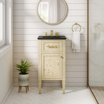 Elysian 18" Wood Bathroom Vanity, Black Burl