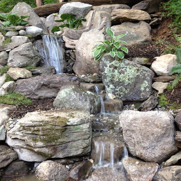 Stream and Waterfalls addition to Pond